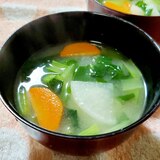 小松菜たっぷりの味噌汁